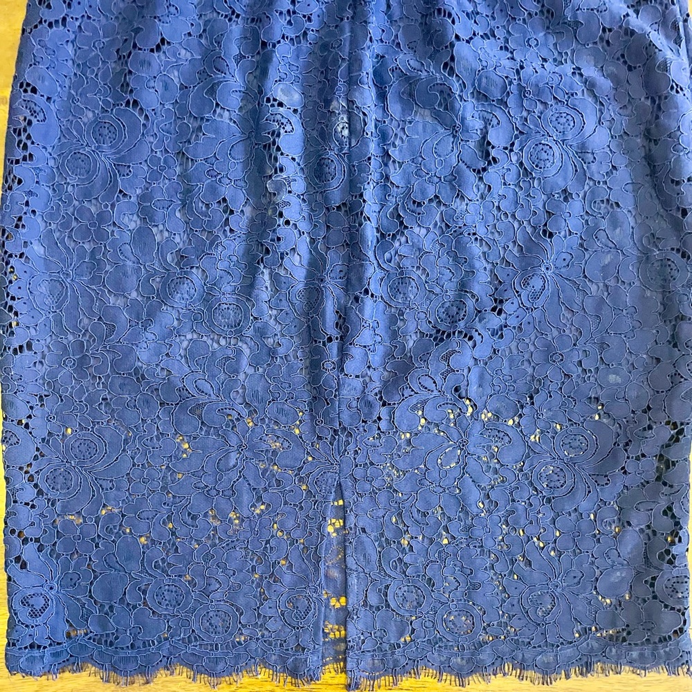 Express Dress Navy Blue Sz 10 Lace - Picture 3 of 5